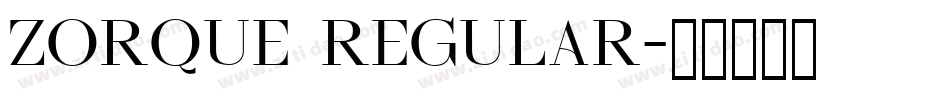 Zorque Regular字体转换